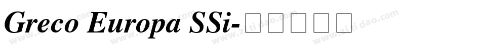 Greco Europa SSi字体转换